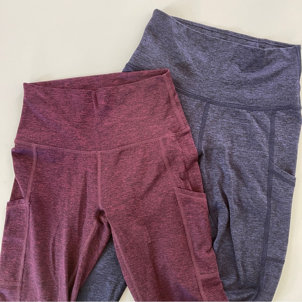 Aerie Leggings bundle - burgundy & Navy